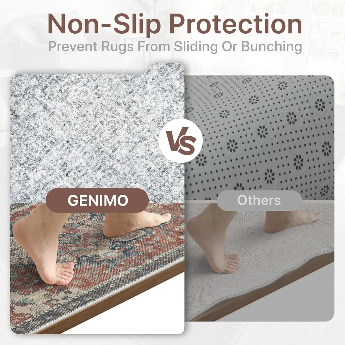 Runner Rug Heritage Washable Non-Slip Vintage Boho - Image 2