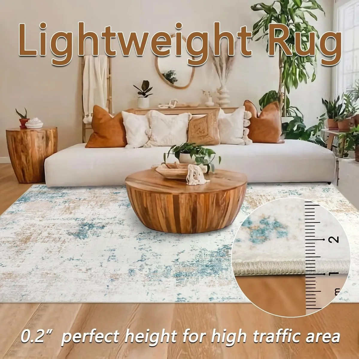 Large Rugs Living Room Washable Rug - Image 3