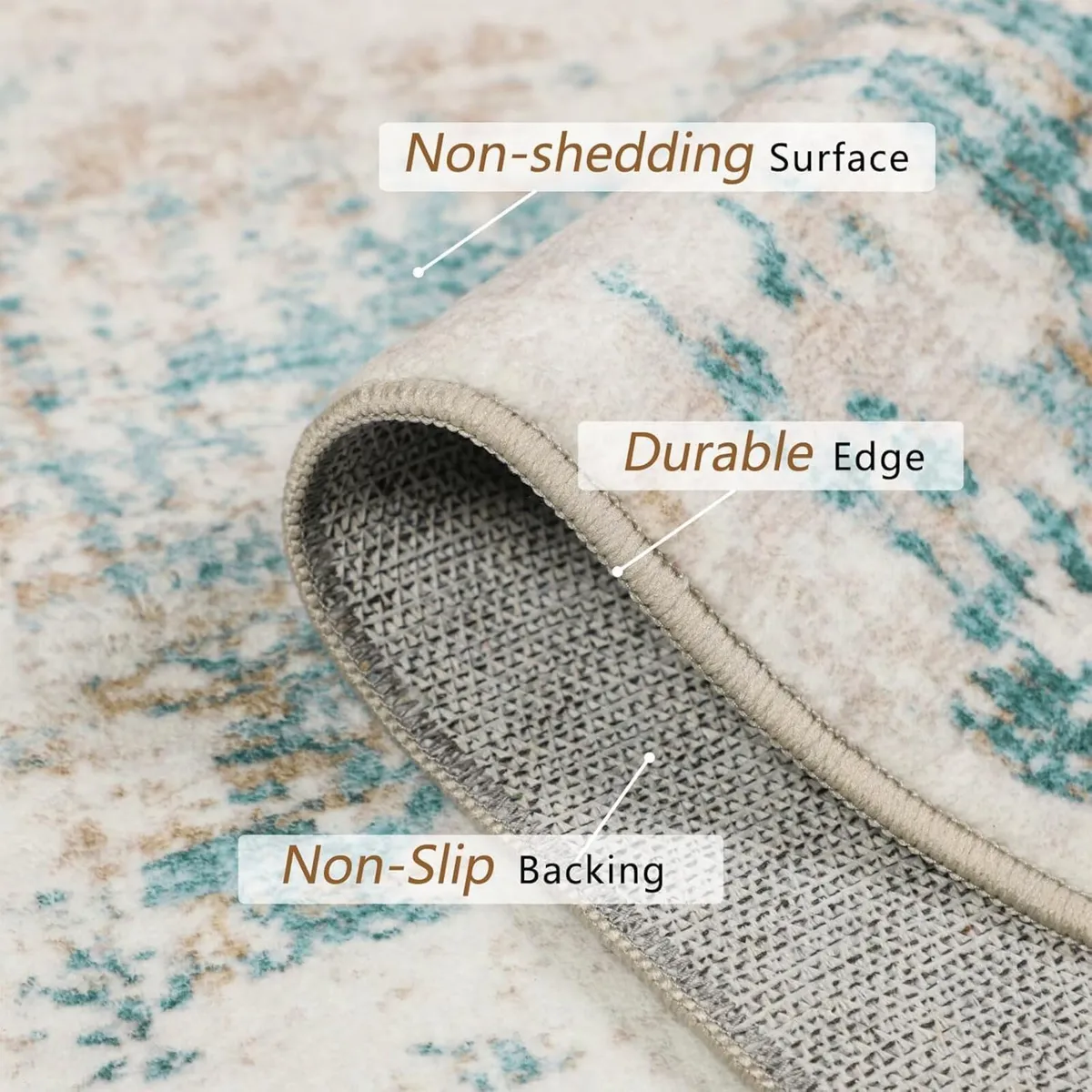 Large Rugs Living Room Washable Rug - Image 4