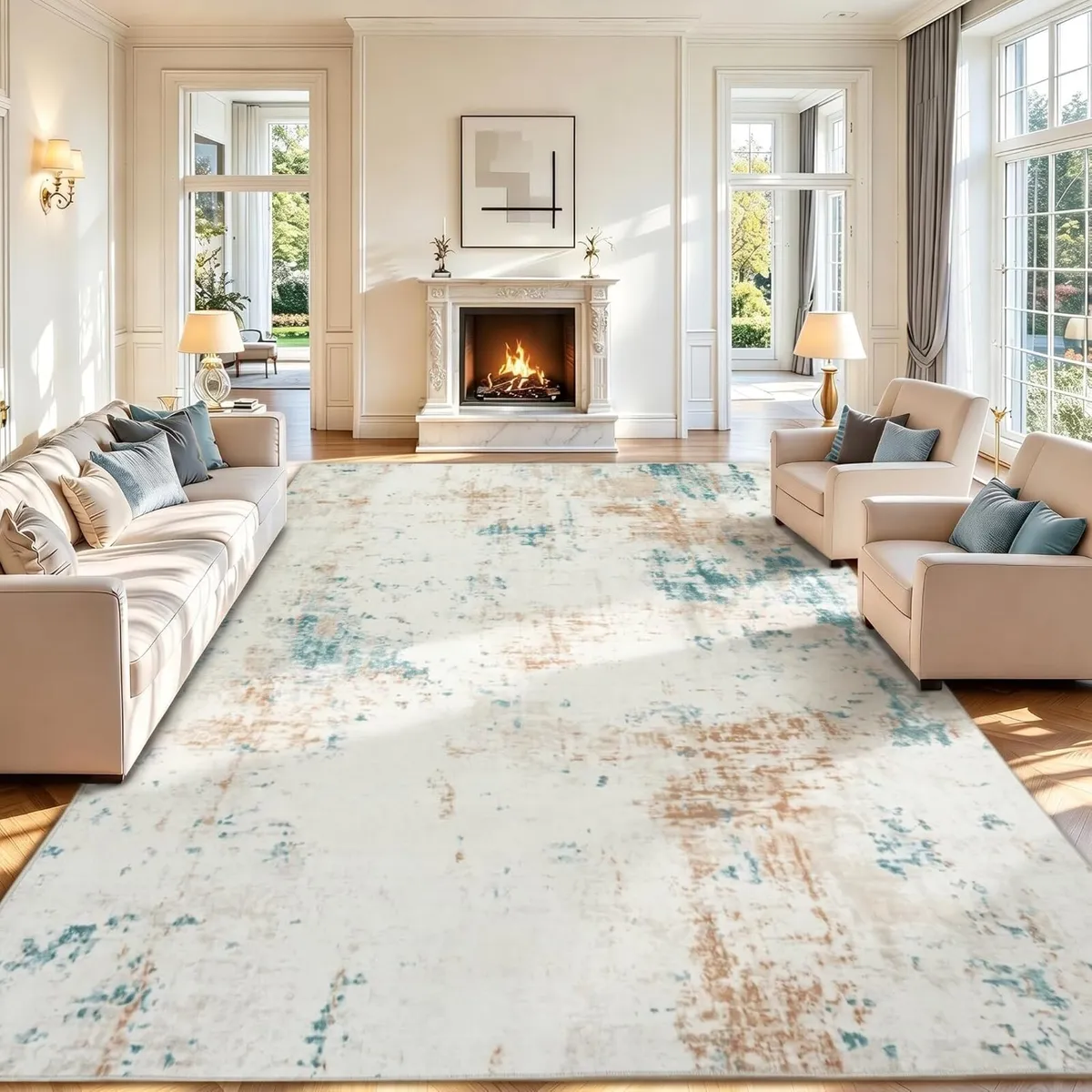 Large Rugs Living Room Washable Rug - Image 1