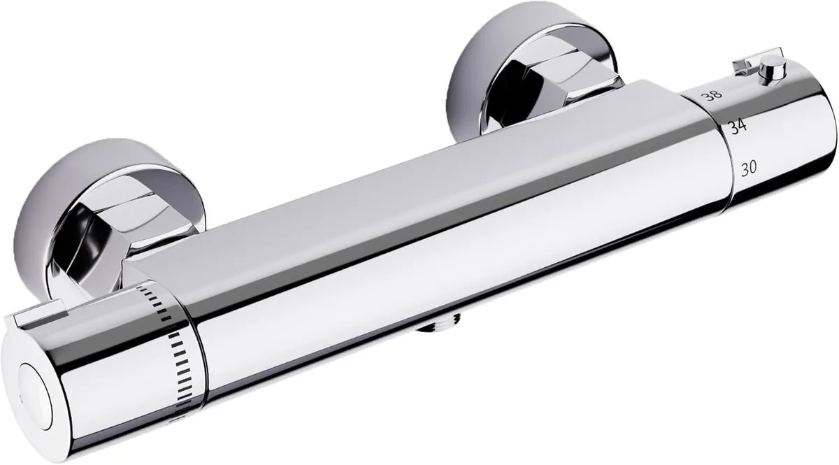 Thermostatic Shower Mixer Wall Mounted Bar Tap - Image 1