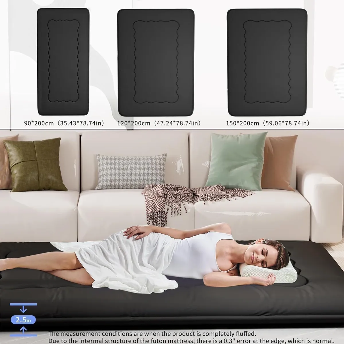 Futon Mattress Foldable Tatami Mat Portable - Image 2