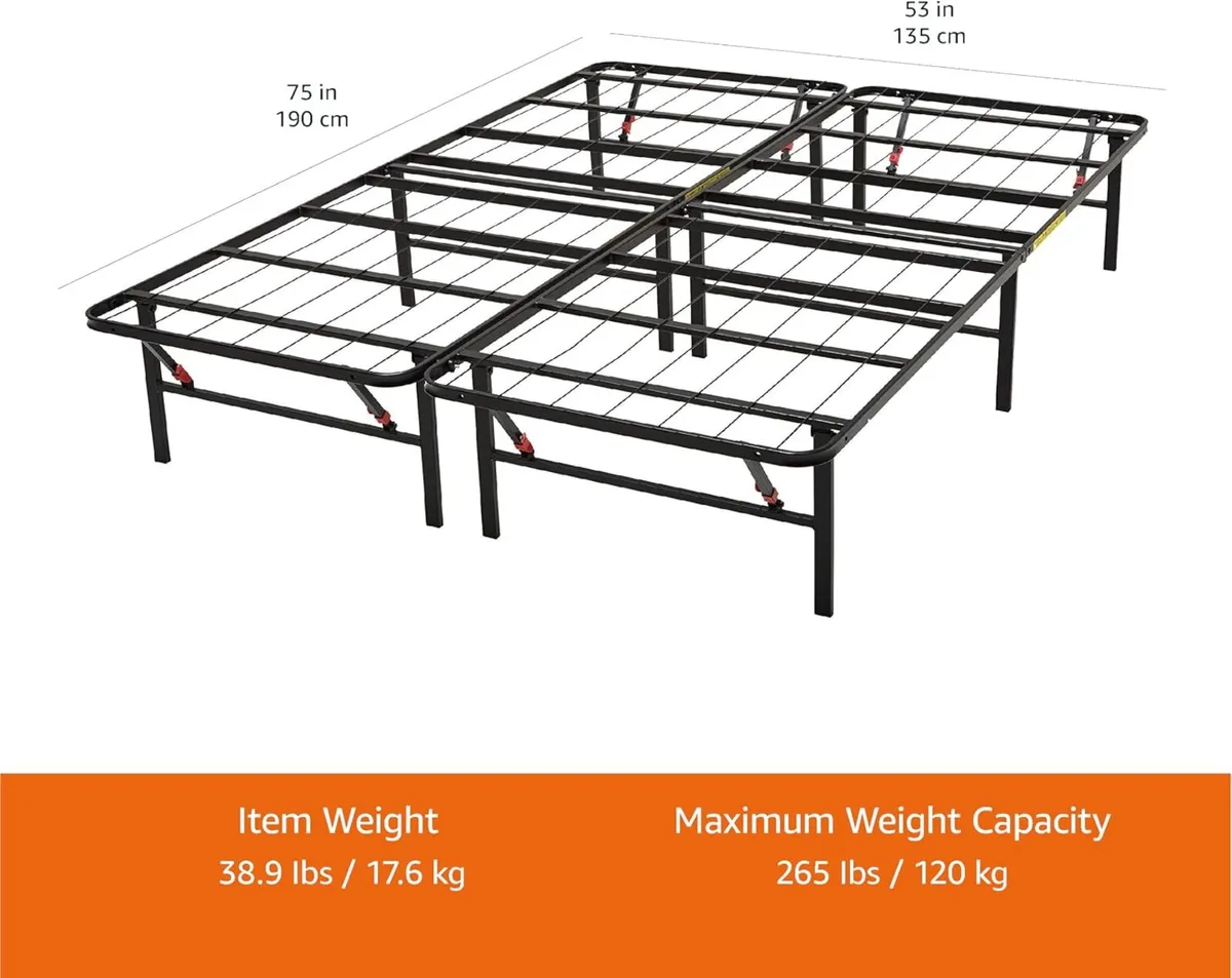 Foldable Platform Bed Frame Tool-Free Assembly - Image 2