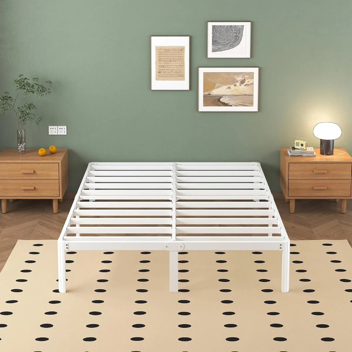 Bed Frame with Rounded Corner Legs - Image 1