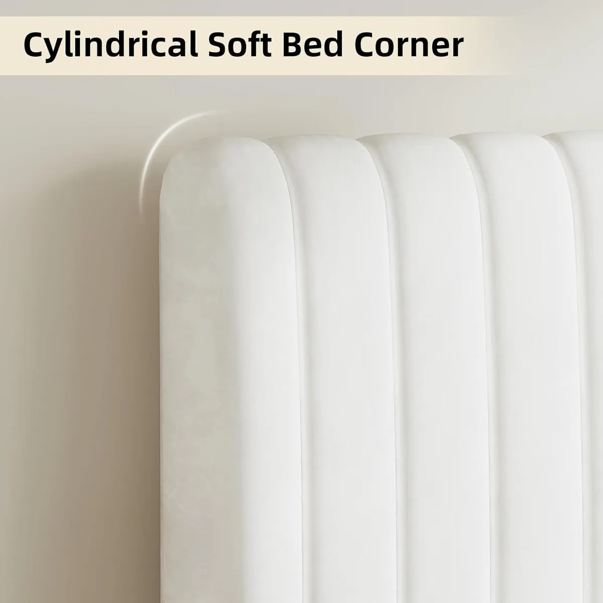 Bed Frame Upholstered with Velvet Headboard - Image 4
