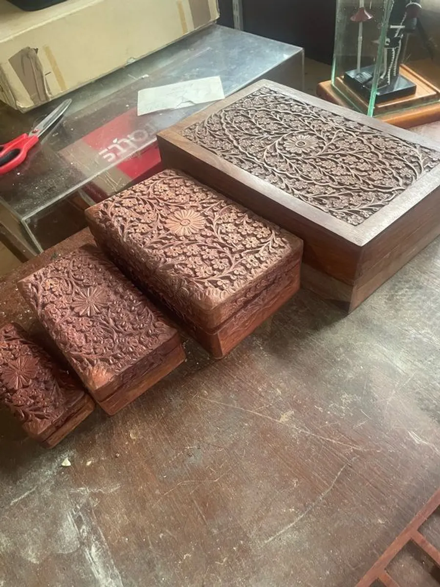 4 vintage wooden box - Image 3