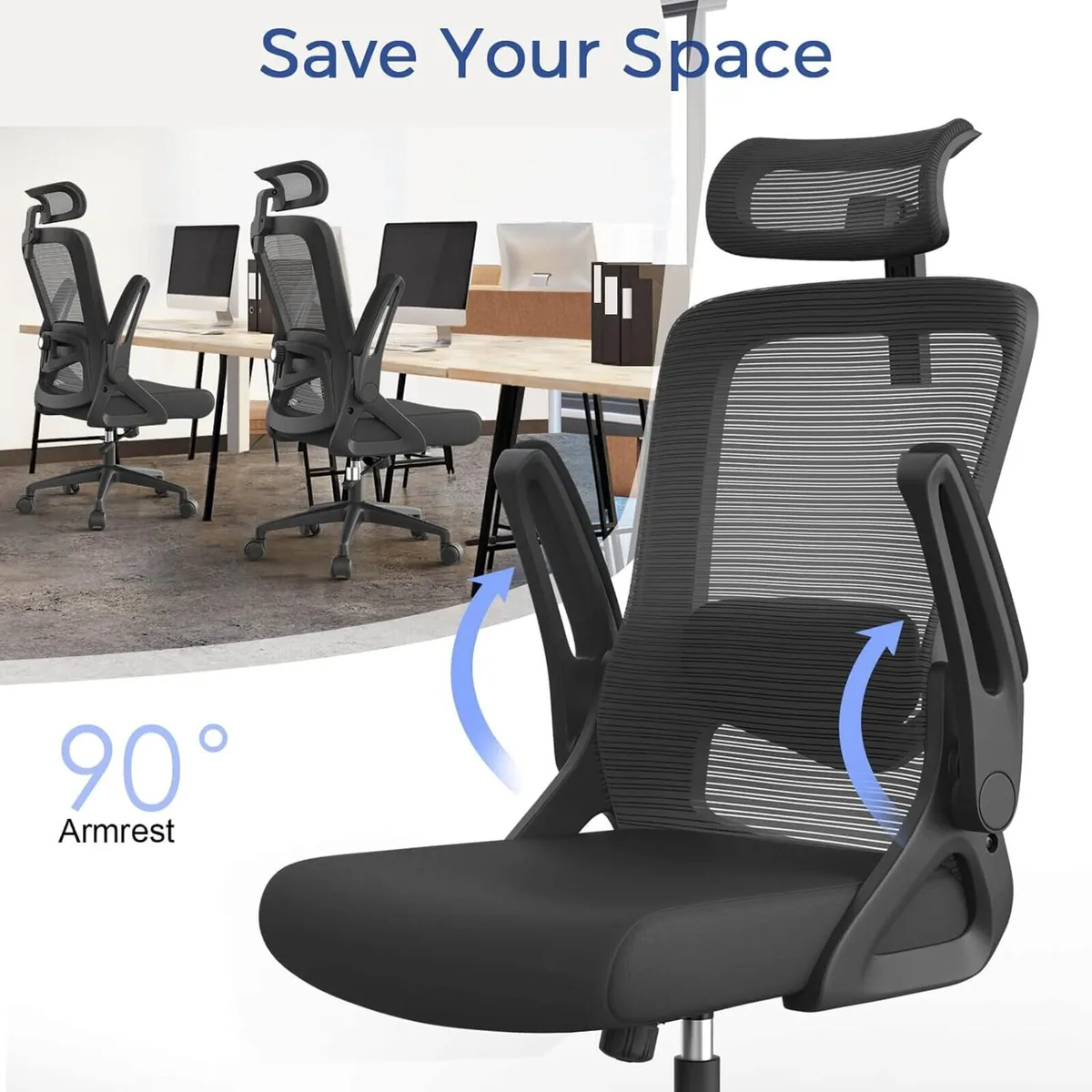 Office Chair Ergonomic with Lumbar Support - Image 4