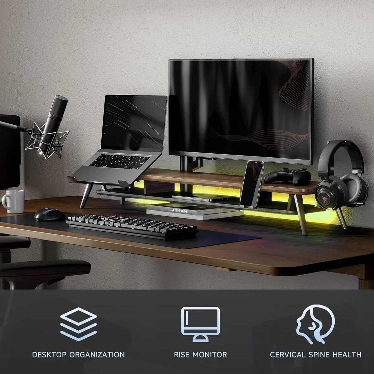 Monitor Stand 108CM Phone Laptop Tablet Headphone - Image 4