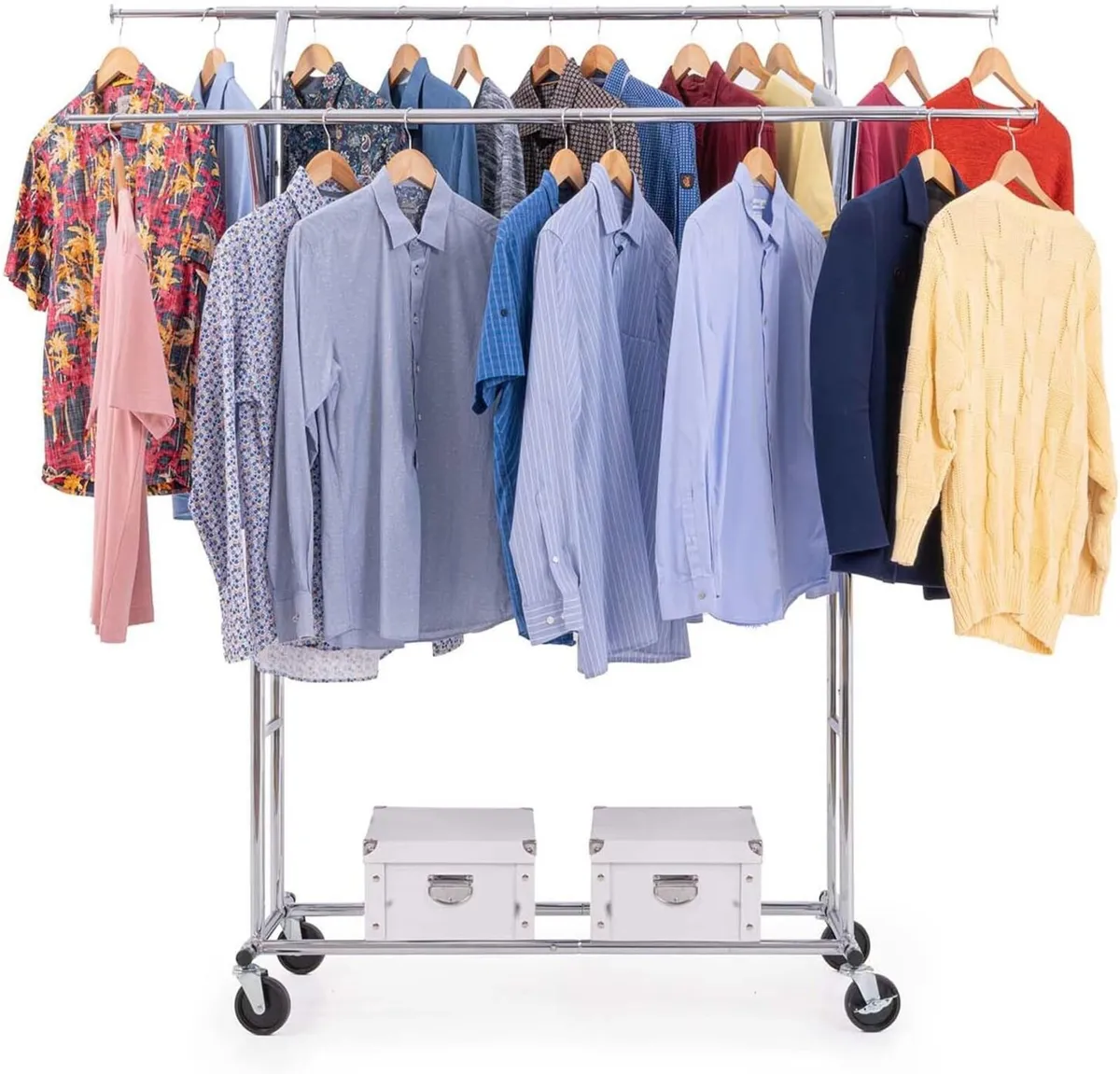 Denver Heavy Duty Double Clothes Rail on Wheels - Image 1