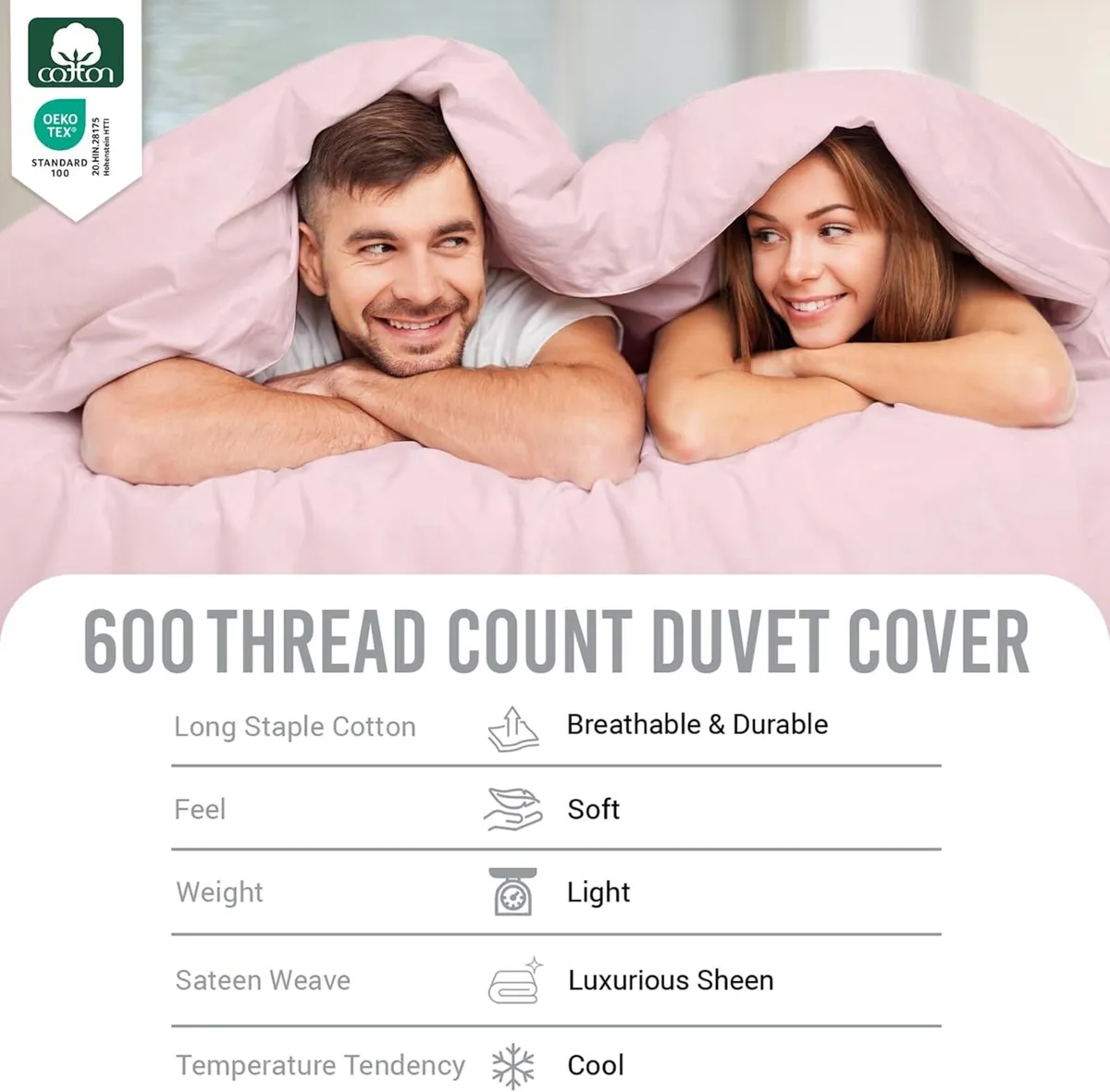 Cotton Duvet Cover Set King Size 600 Thread - Image 4