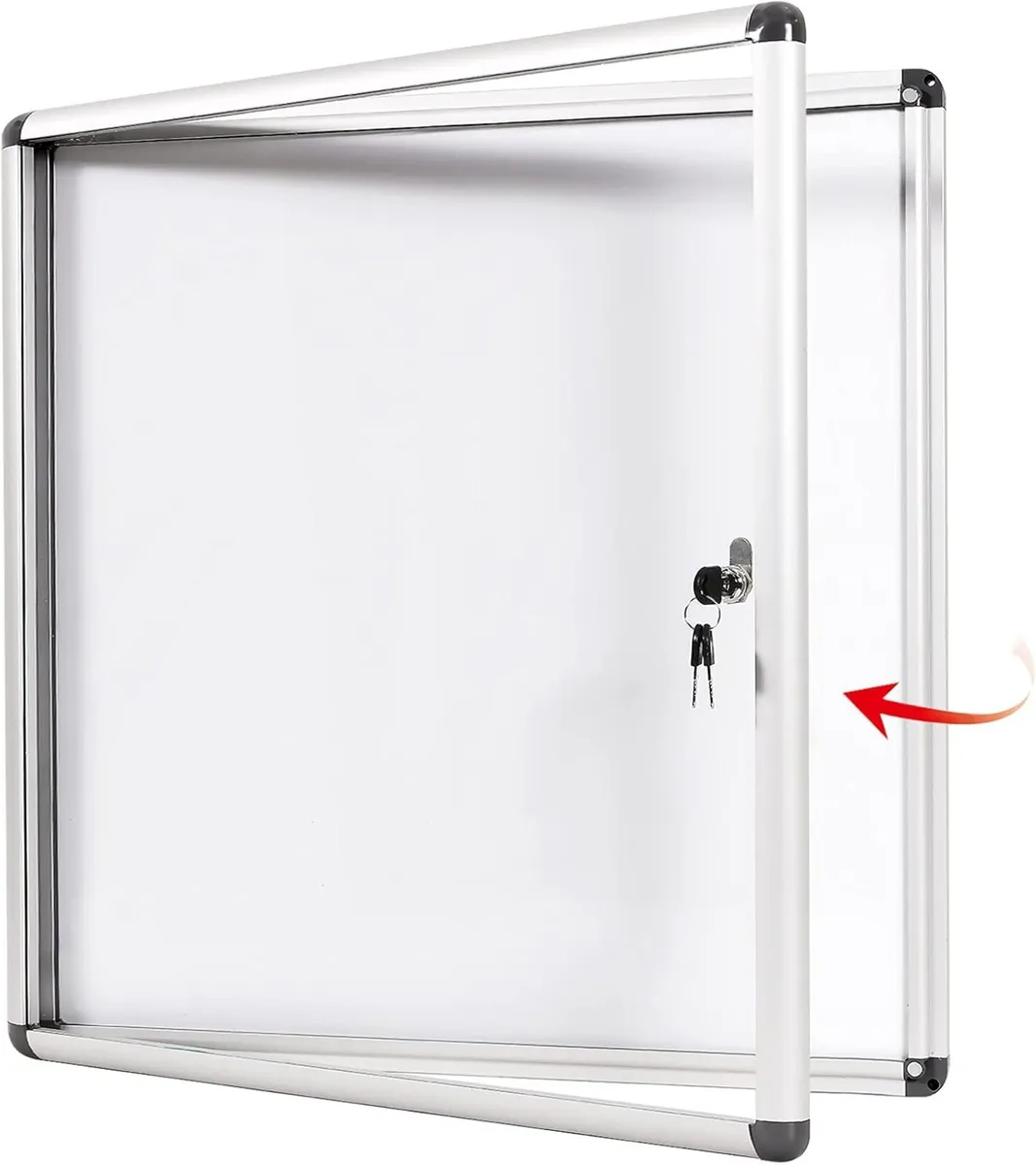 Swancrown Lockable Notice Board 670x720MM Big - Image 1