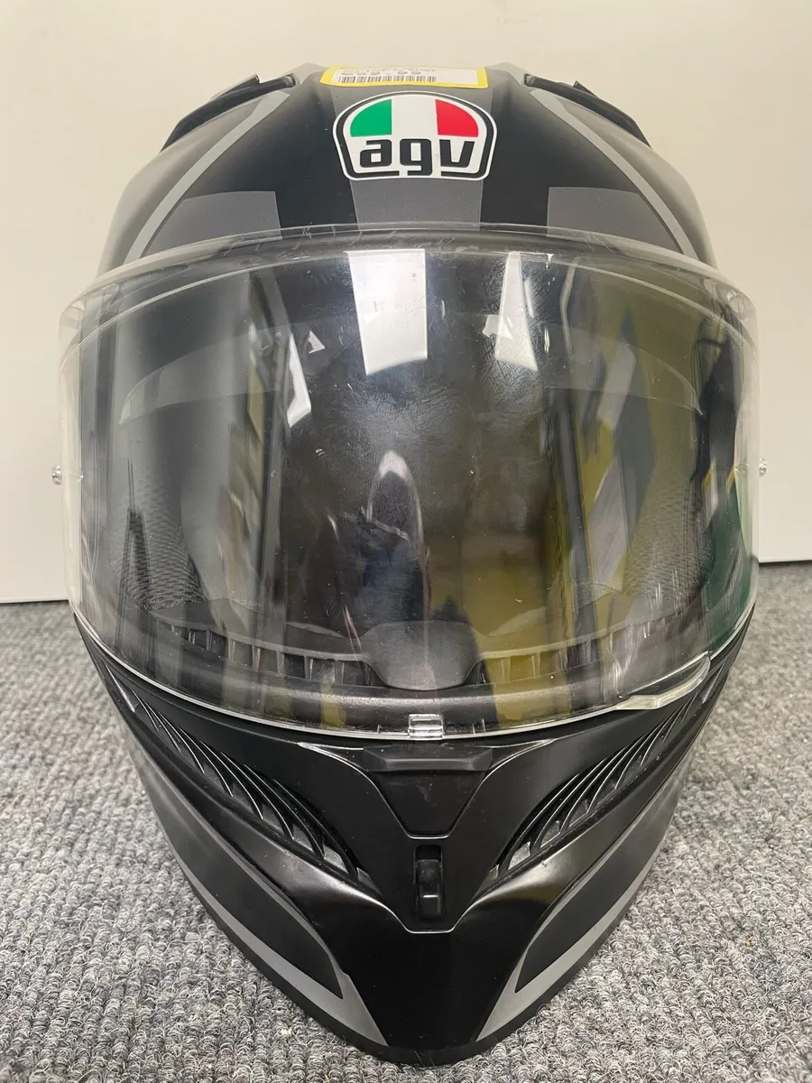 AGV Motorcycle Helmet Medium Blk/Grey - Image 2