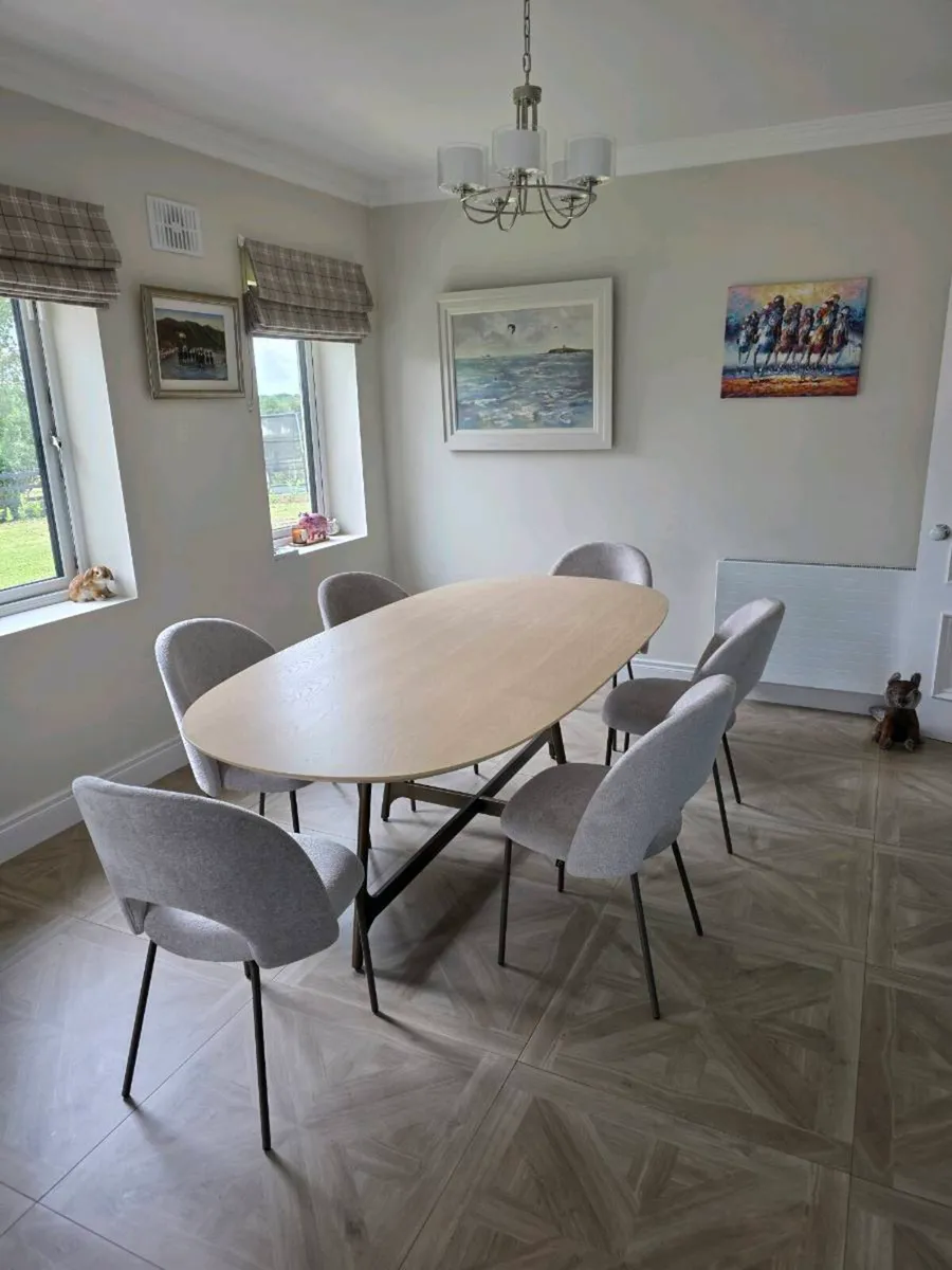 Soild Oak Table and Chairs - Image 1