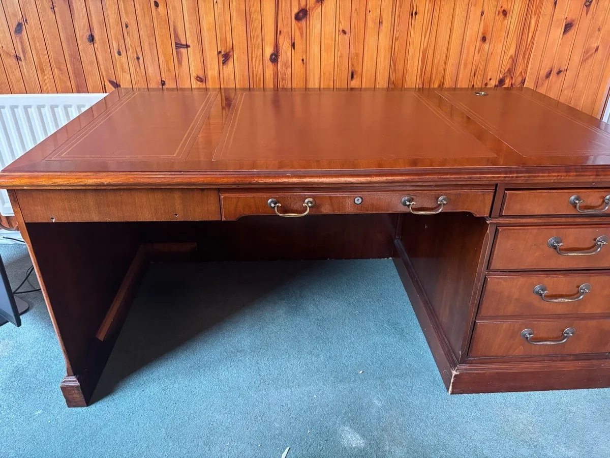 Mahogany Office Desk - Image 3