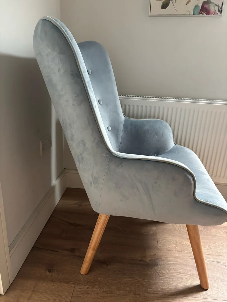 Armchair light blue - Image 3