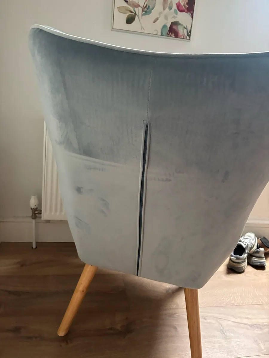 Armchair light blue - Image 4