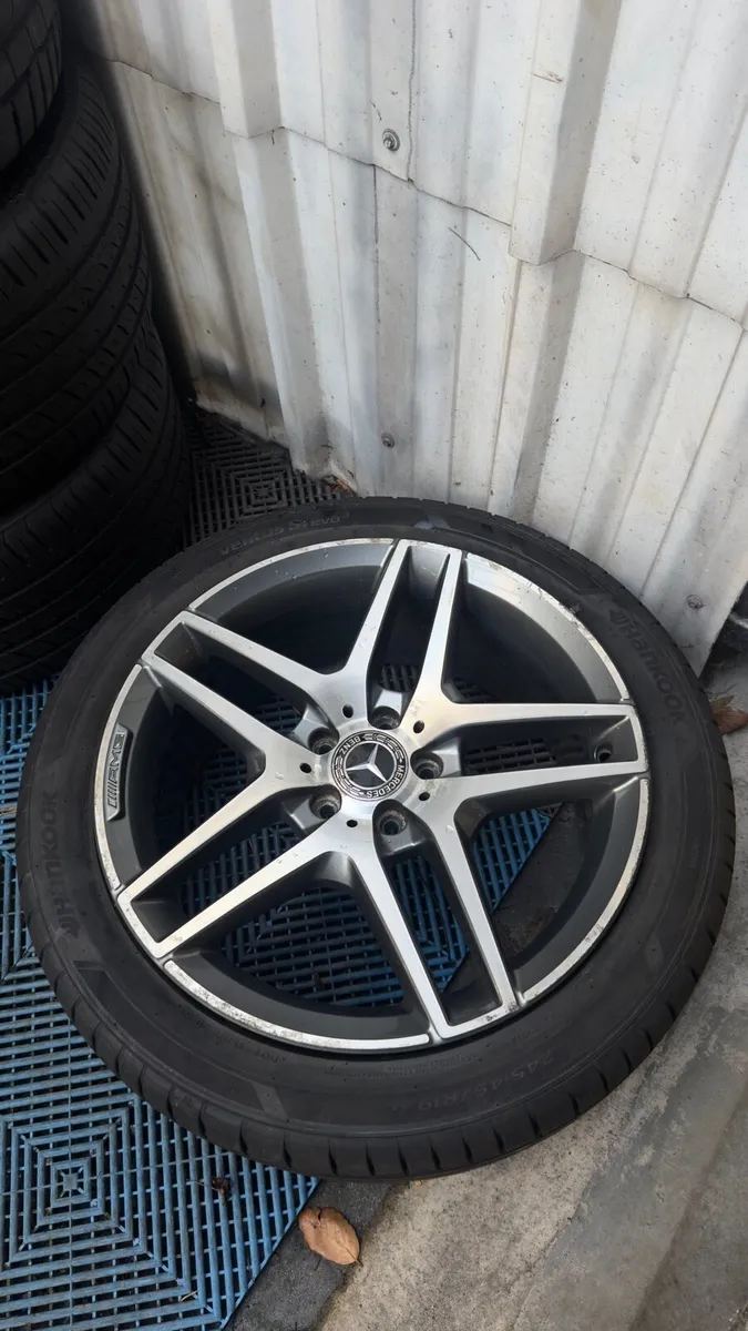 Mercedes AMG 19" alloy wheels with tyres. - Image 1