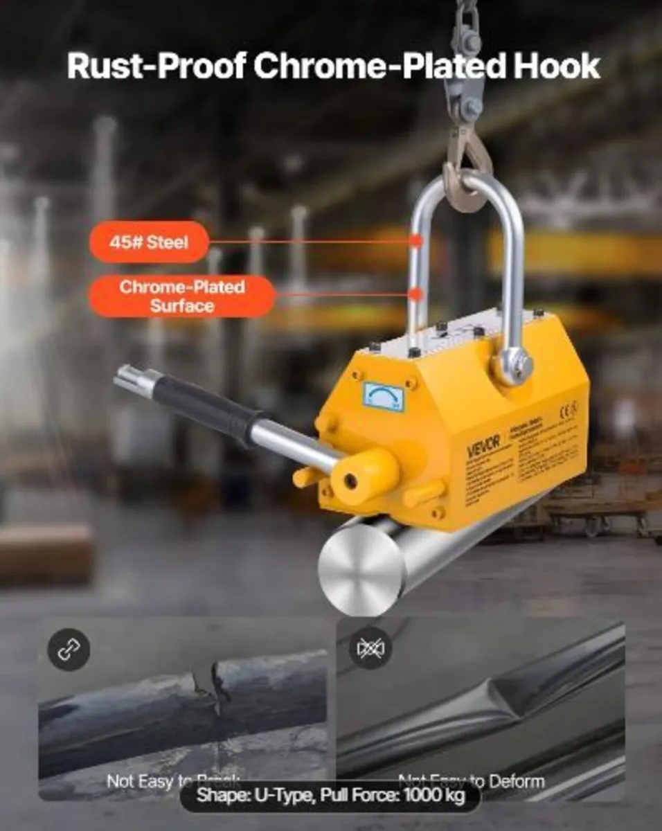 Permanent Magnetic Lifter, 1000 kg Pulling - Image 3