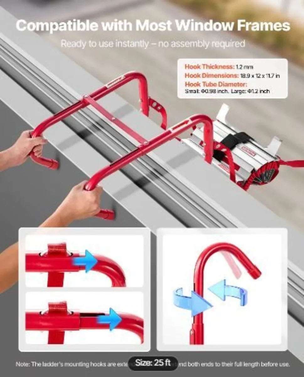Fire Escape Ladder, 3-Story 7.62m - Image 2