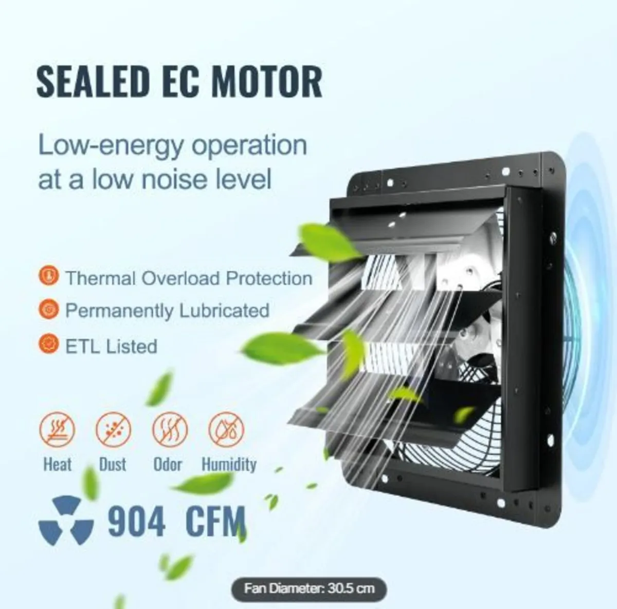 Shutter Exhaust Fan, 305 mm - Image 3