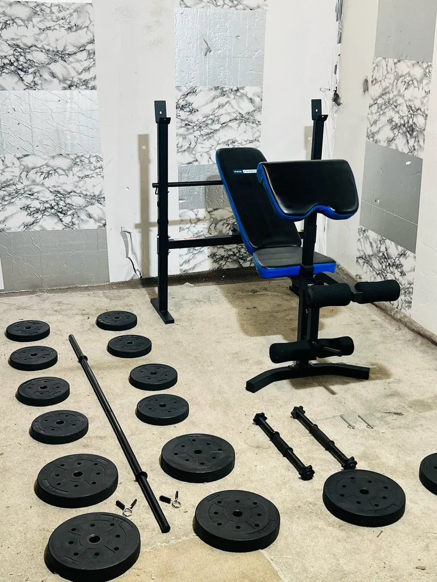 FOLDING BENCH WEIGHTS BARBELL DUMBBELLS - Image 4