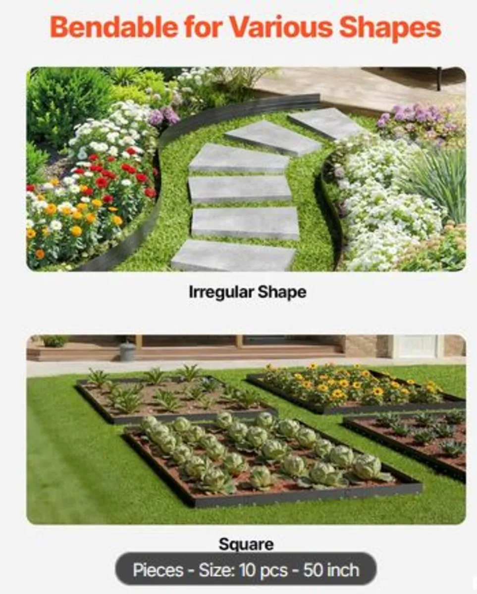 Metal Landscape Edging,10 Packs 60 in Rust-Resist - Image 2