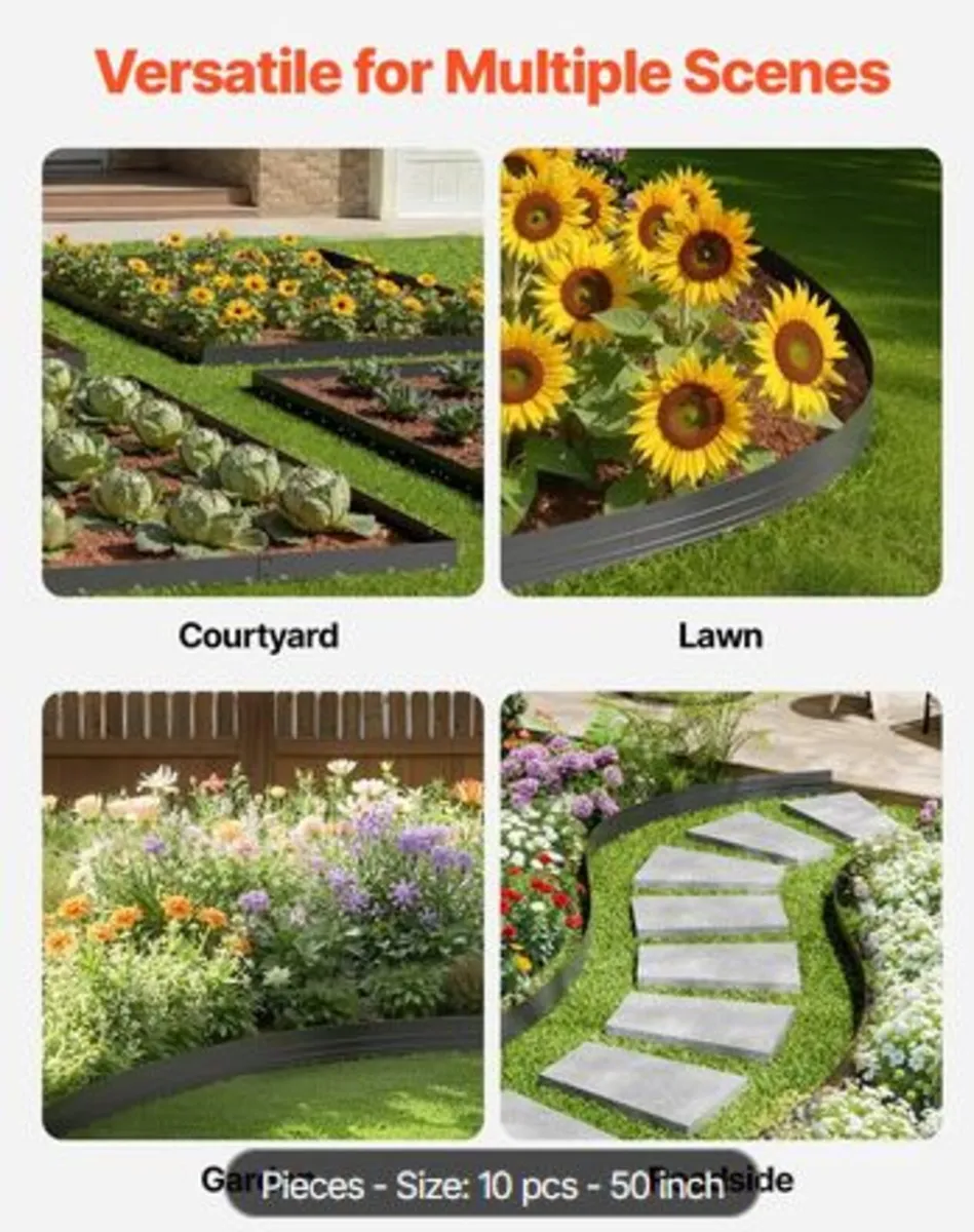 Metal Landscape Edging,10 Packs 60 in Rust-Resist - Image 4