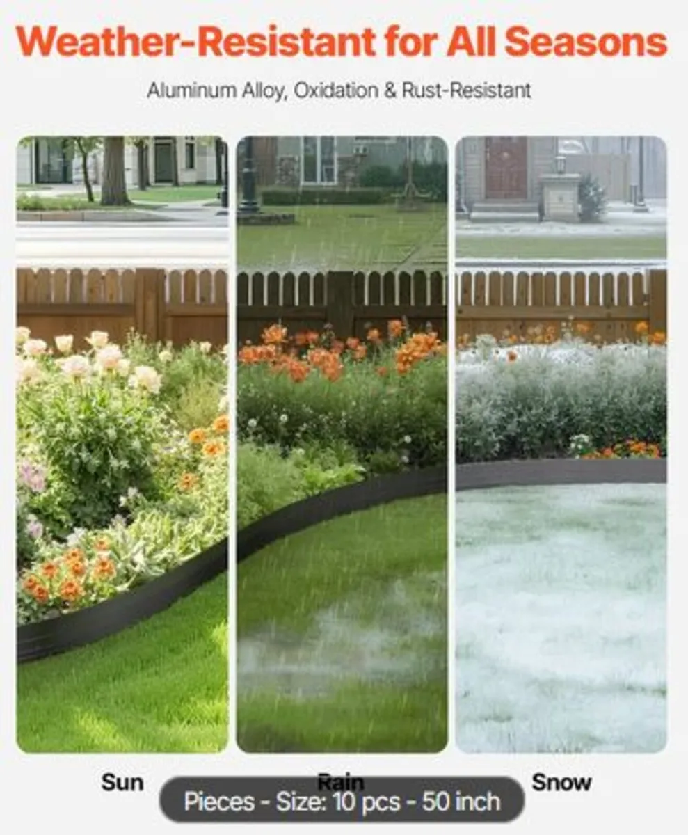 Metal Landscape Edging,10 Packs 60 in Rust-Resist - Image 3