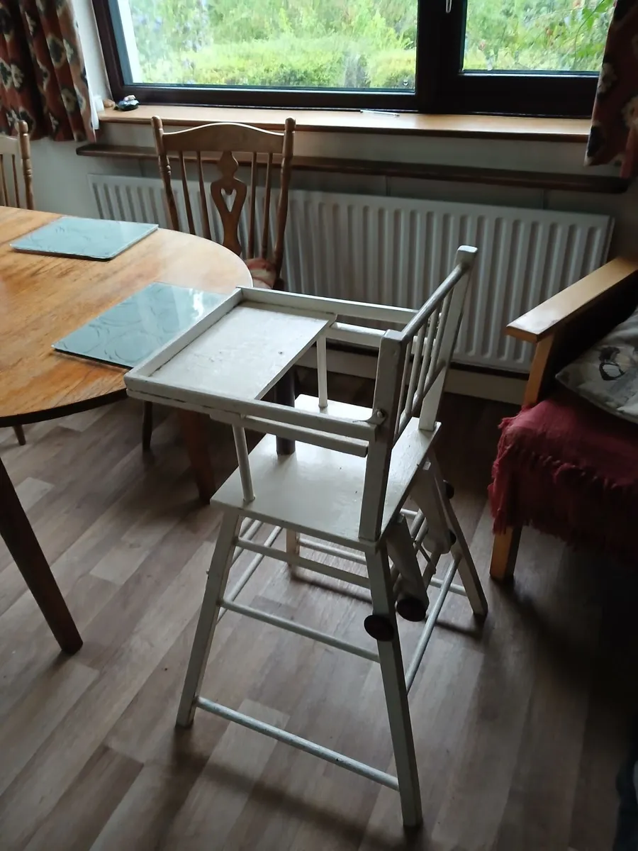 High chair, marble,old bastible - Image 1