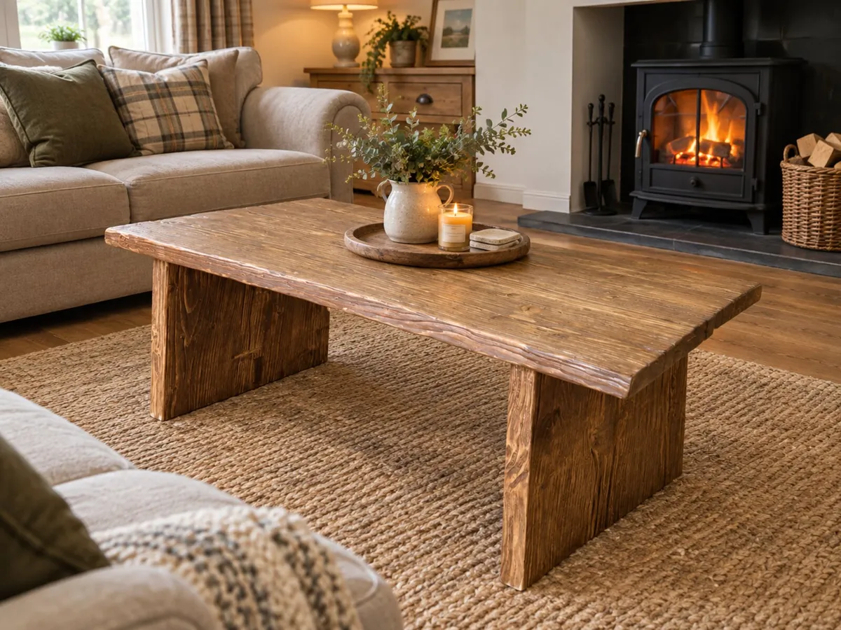 Reclaimed wood coffee table - Image 3