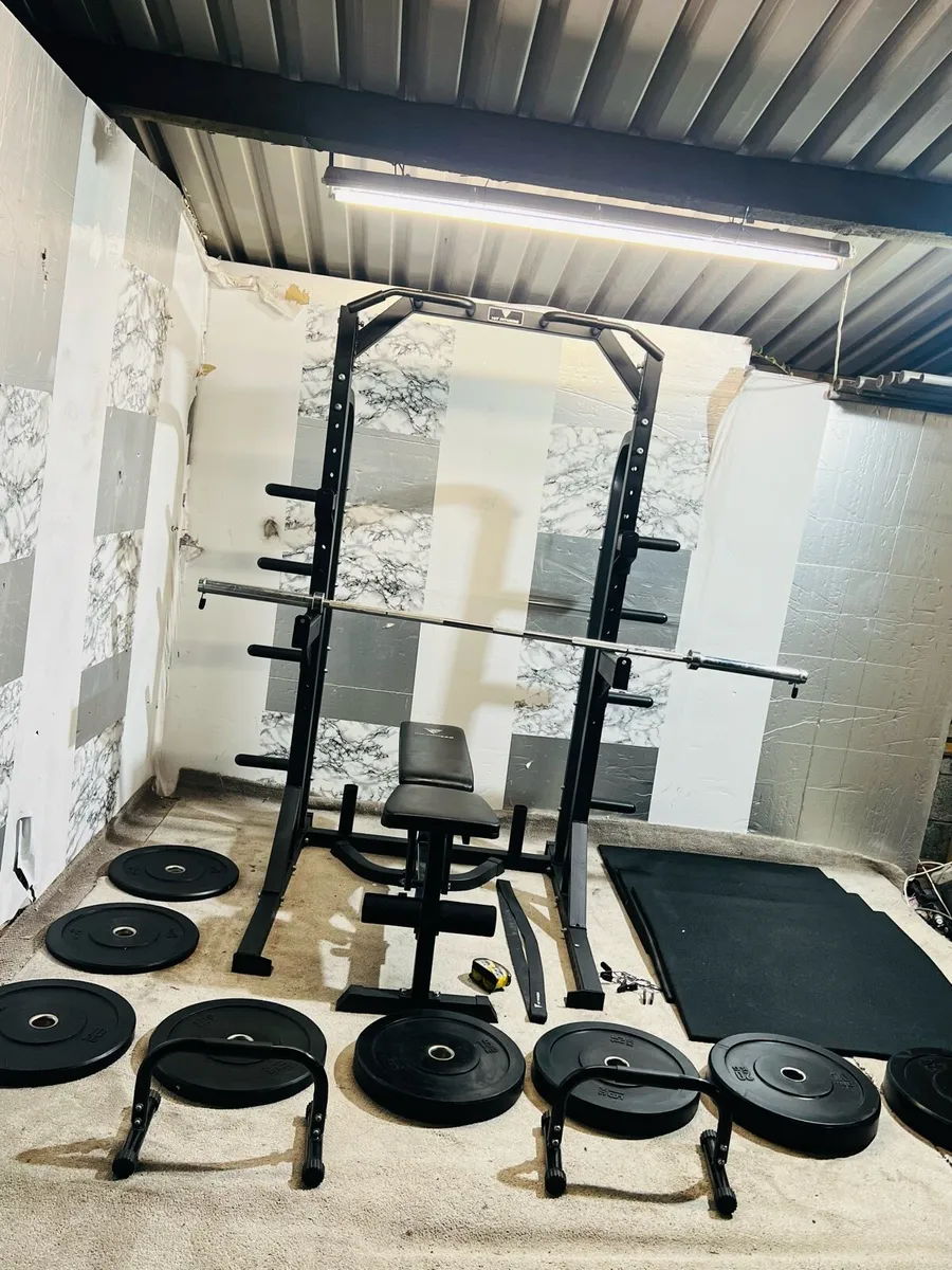 FULL COMMERCIAL HOME GYM RACK WEIGHTS MATS ++ - Image 3