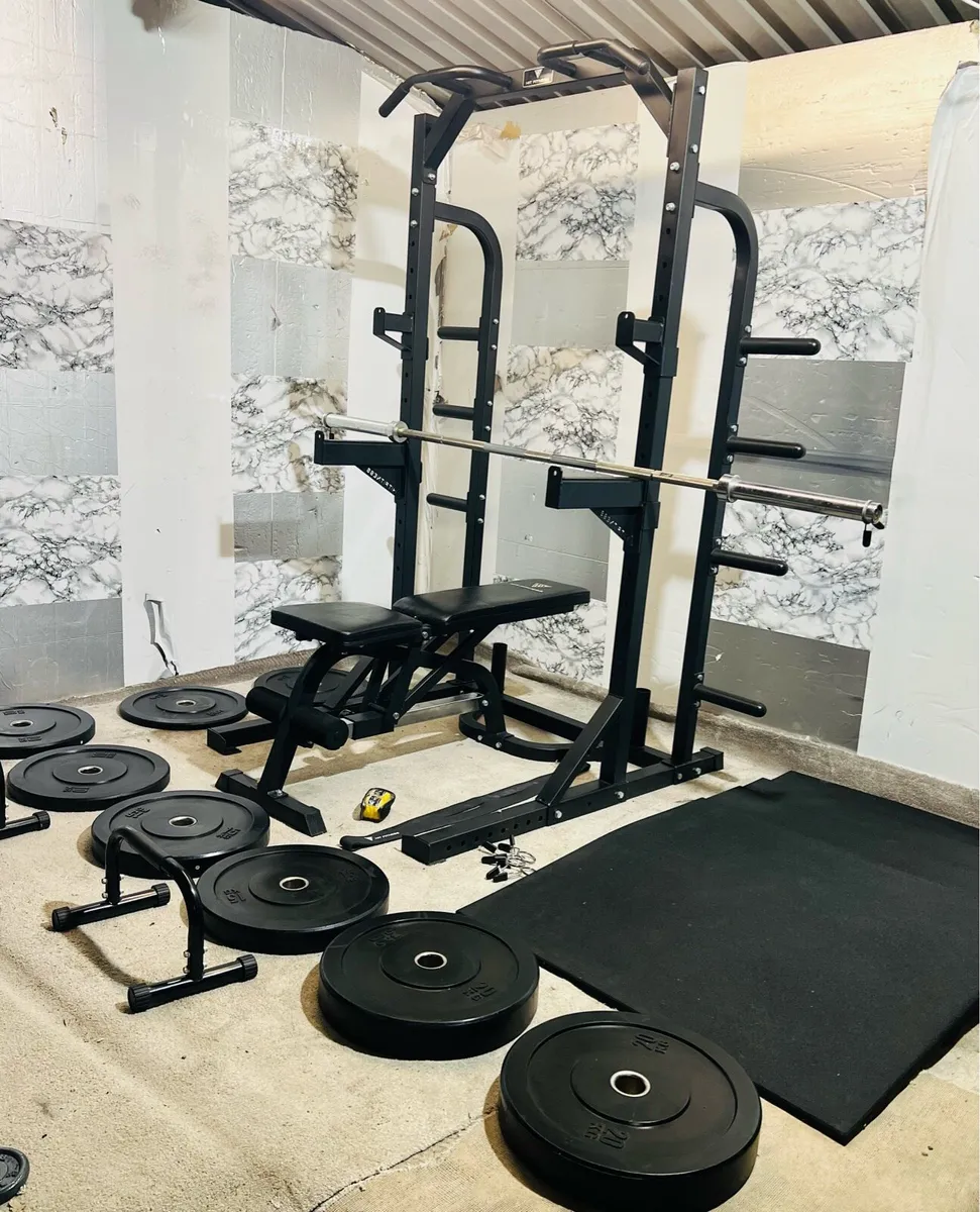 FULL COMMERCIAL HOME GYM RACK WEIGHTS MATS ++ - Image 4