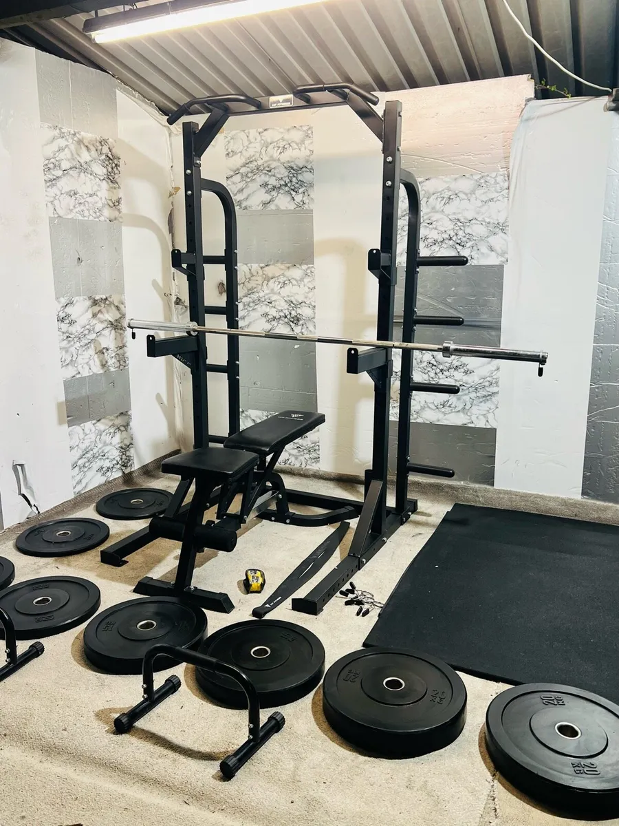 FULL COMMERCIAL HOME GYM RACK WEIGHTS MATS ++ - Image 2