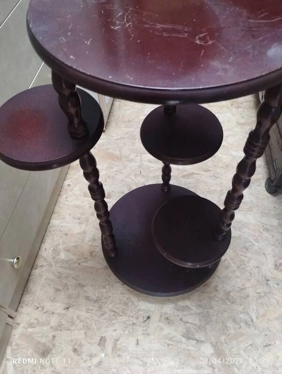 vintage mahogany plant stands - Image 2
