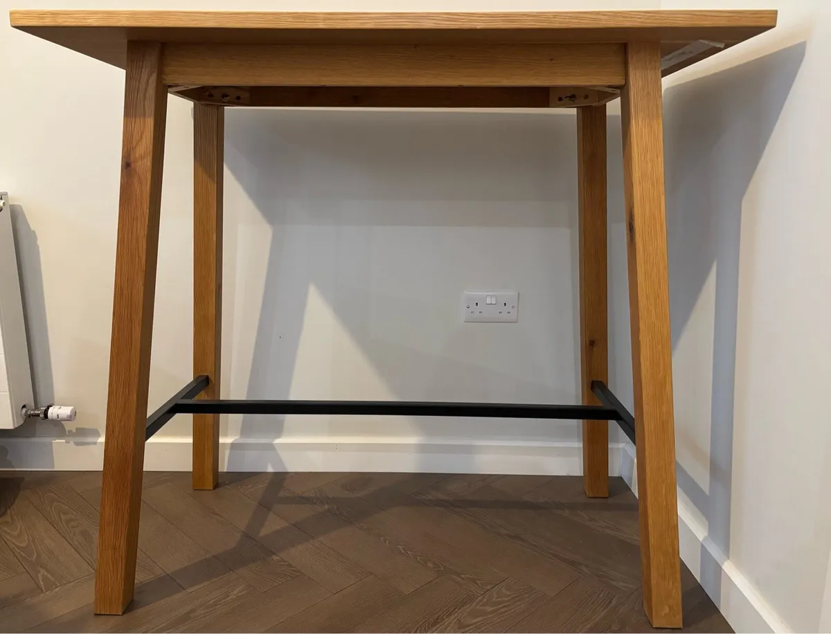 Harvey Norman Oak Finish Bar Table - Image 1