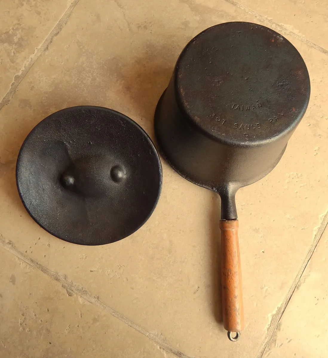Vintage Heavy Duty Cast Iron Saucepan - Image 4