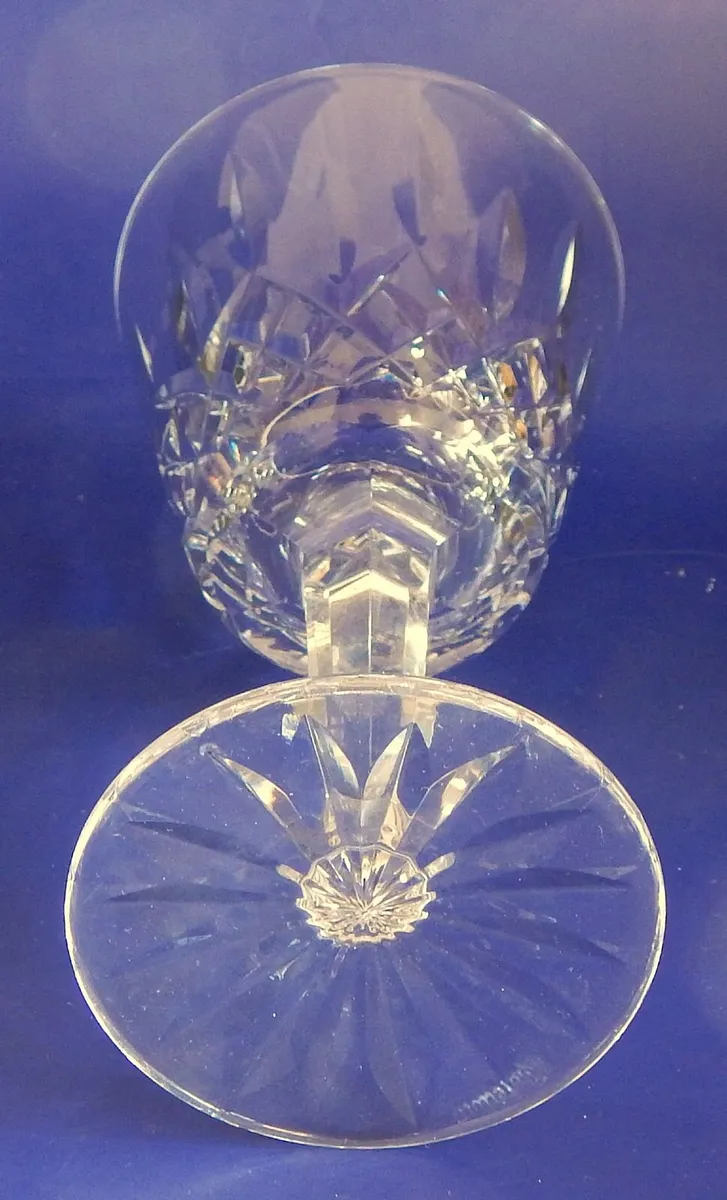 5 Waterford Crystal Stamped Wine Glasses - Image 4