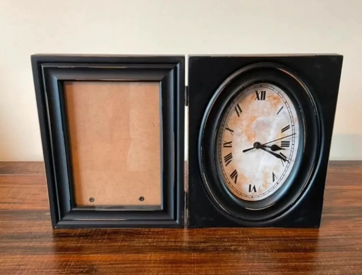 Black Hinged Picture Frame Clock - Image 1
