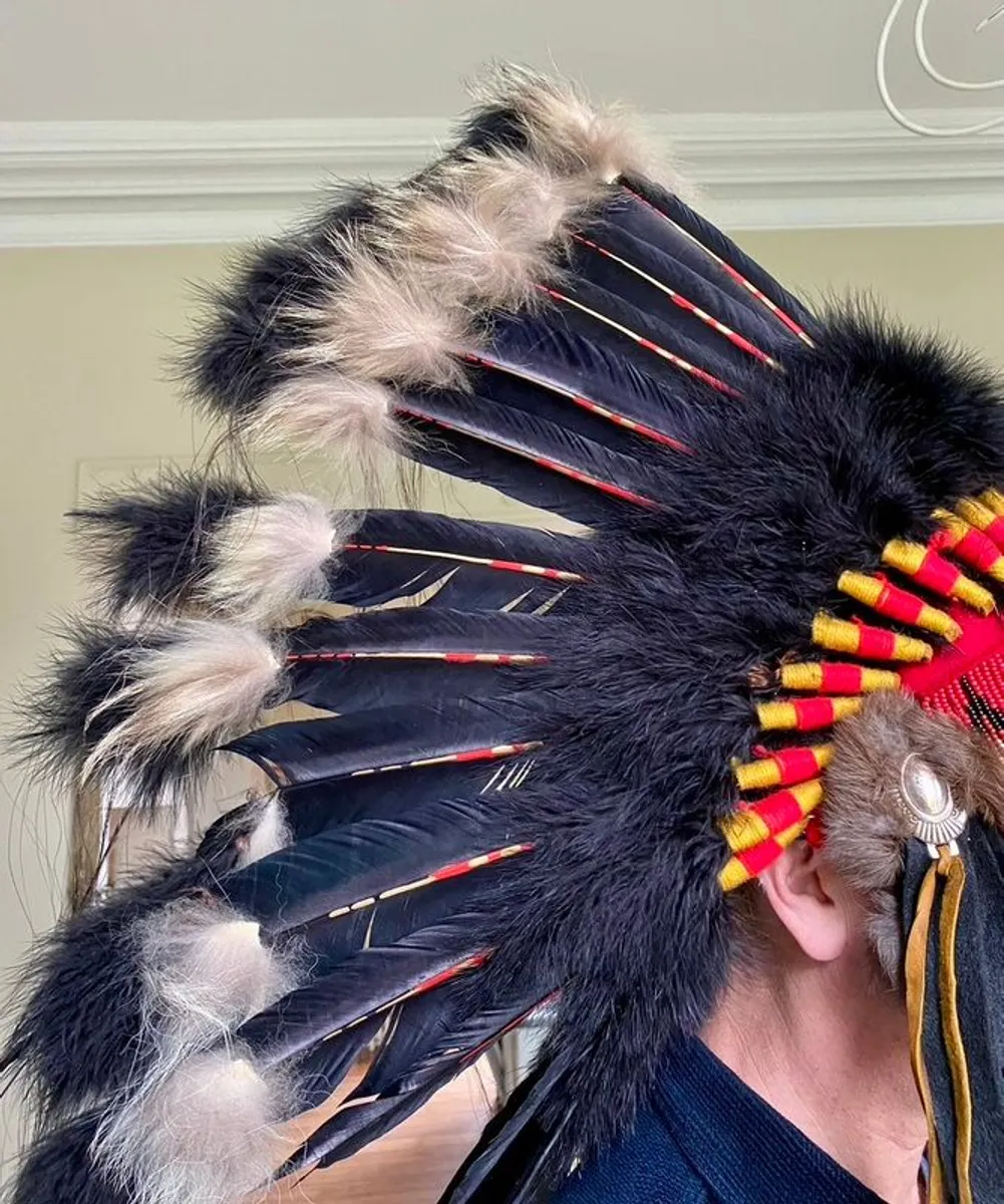 Native American Headdress - Handmade, Highest Quality - Image 2