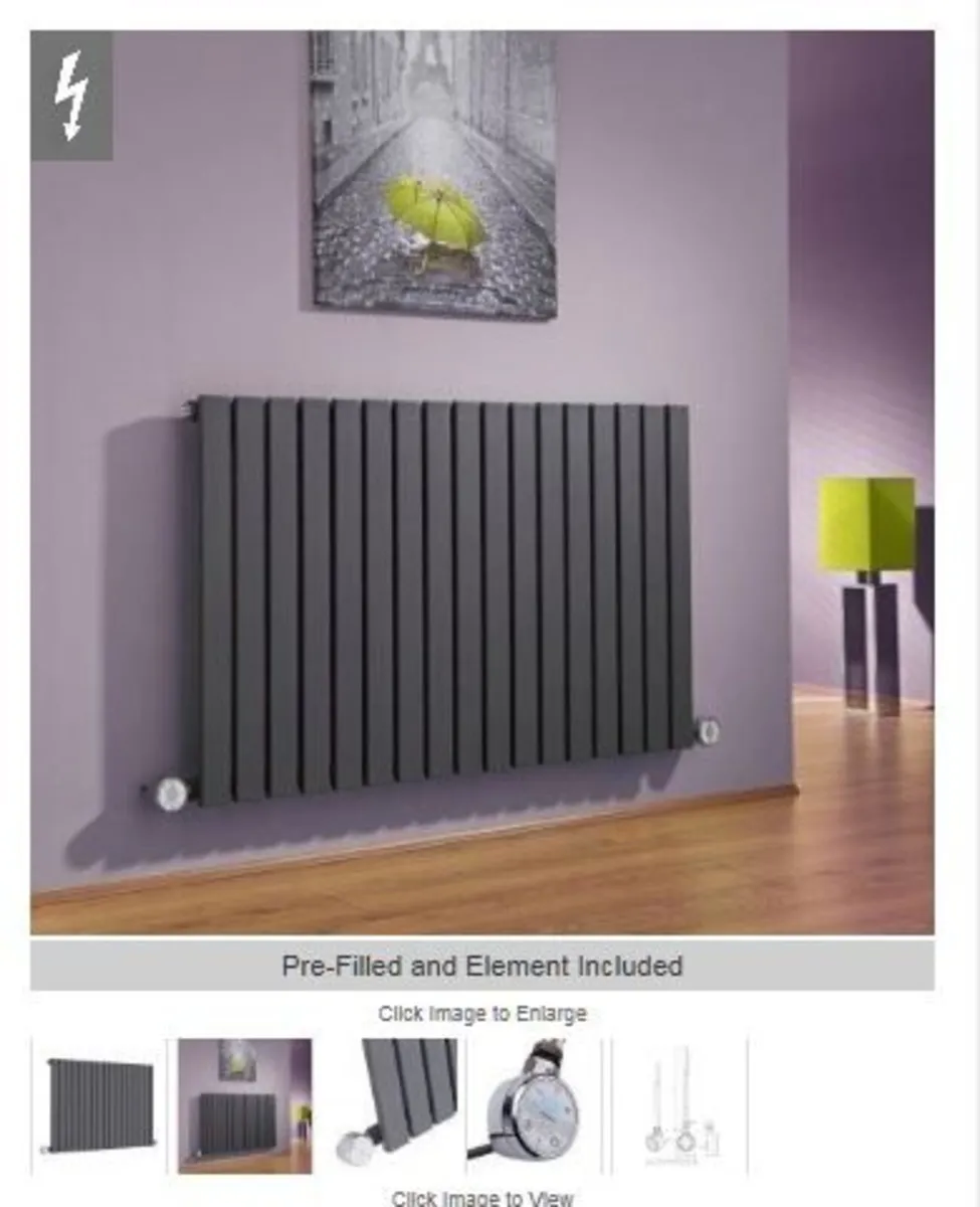 NEW Milano Wall-Mounted Electric Designer Radiator - Image 2