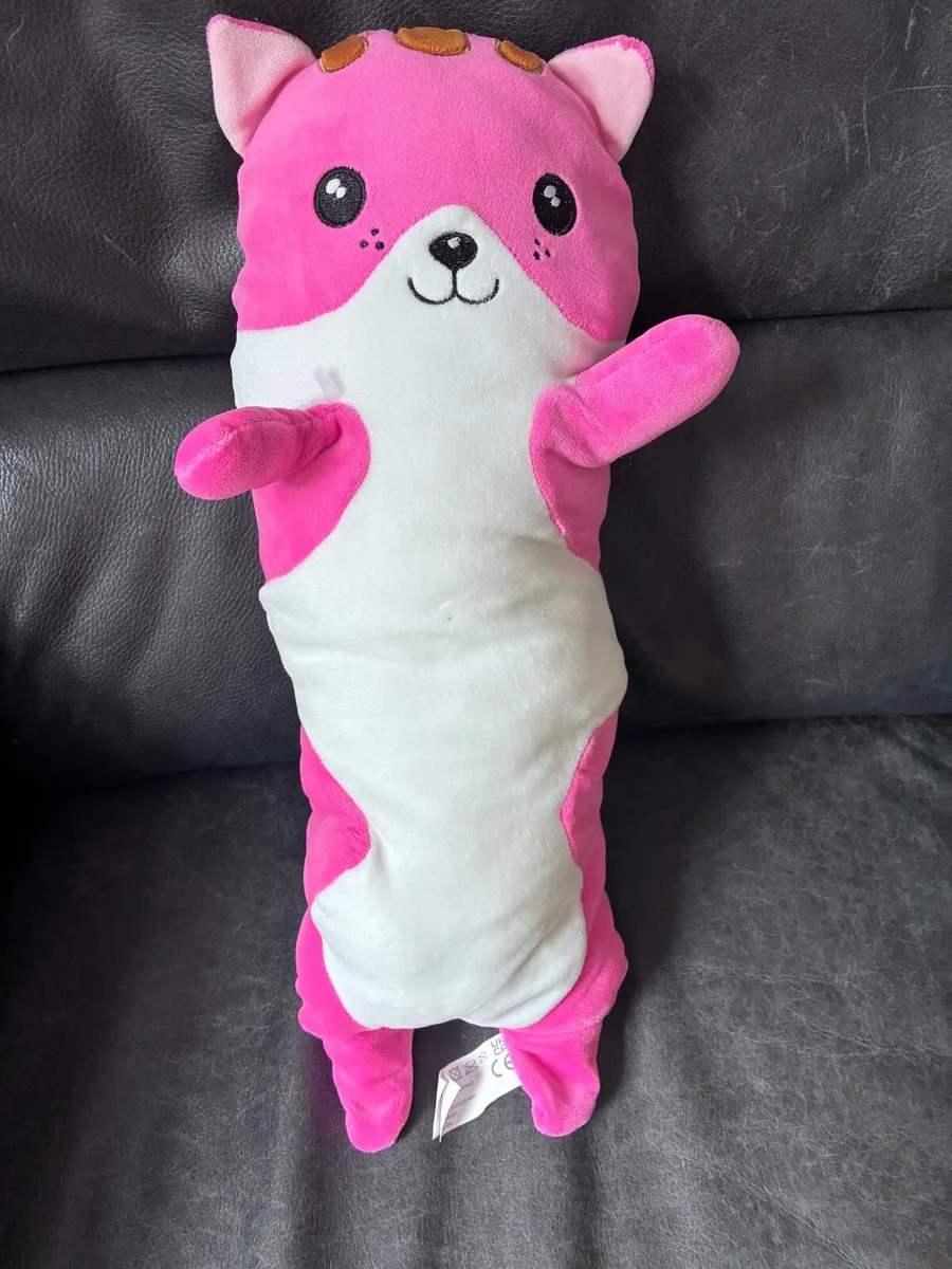 Long squishy pink soft toy