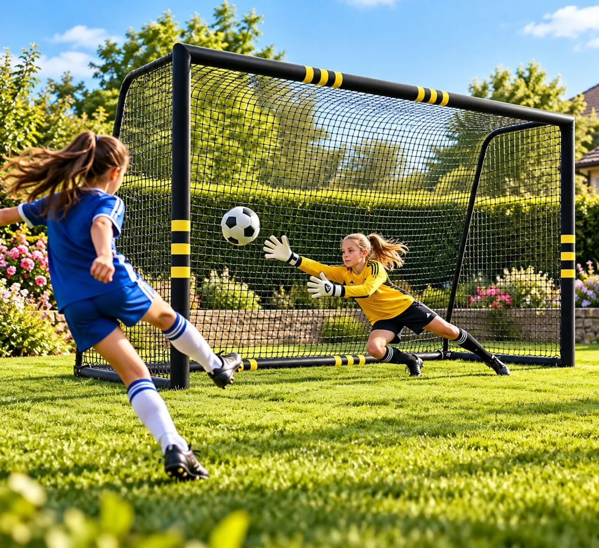 Football Goal 3m x 2m Heavy Duty Garden Soccer Goa - Image 3