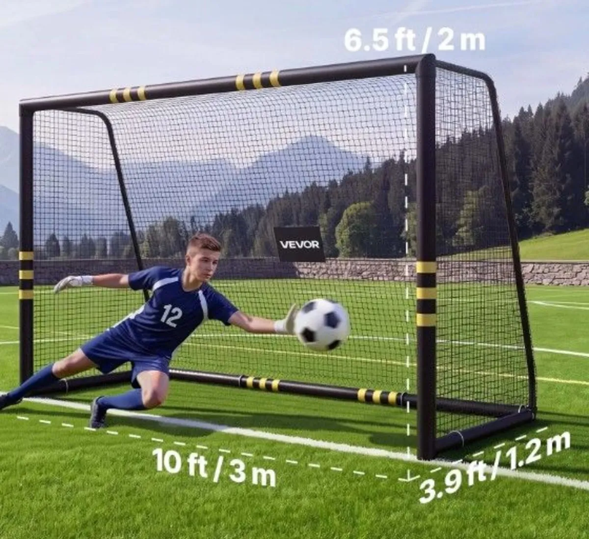 Football Goal 3m x 2m Heavy Duty Garden Soccer Goa - Image 4