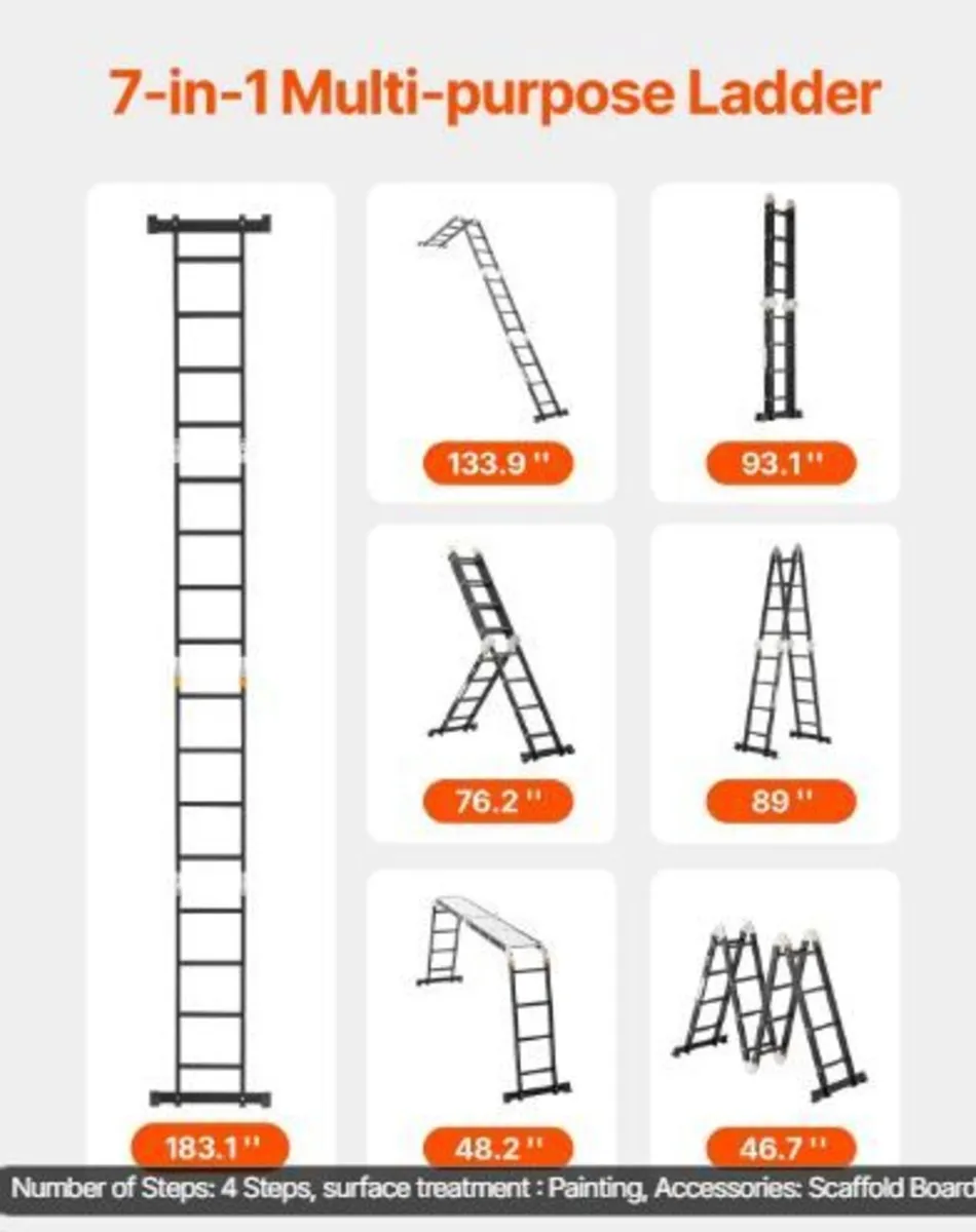 Multi-Purpose Folding Ladder, 7-in-1 Tall - Image 2