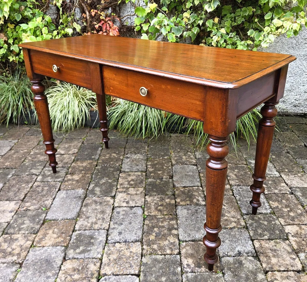 Victorian 2 Drawer Side Table- Circa 1870 - Image 2