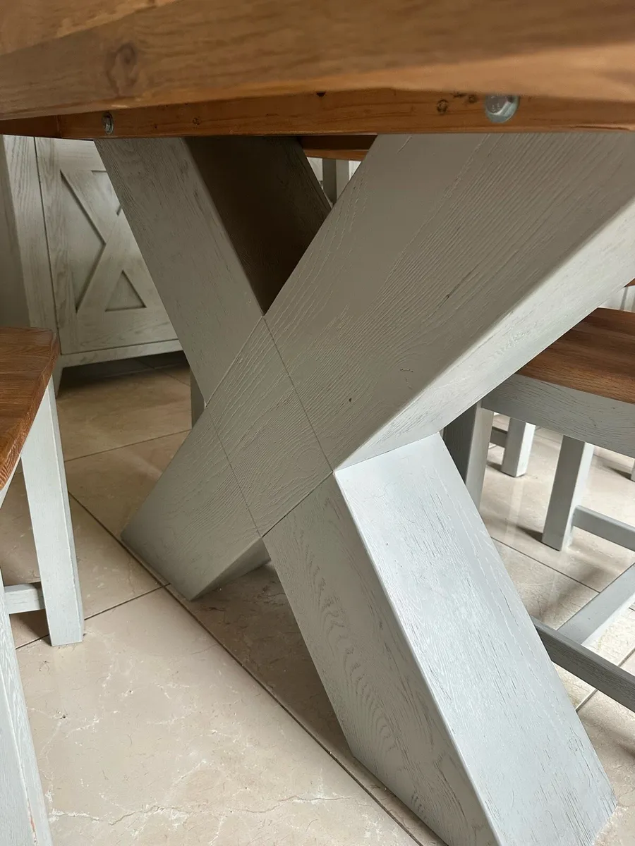 Table chairs side board & mirror - Image 3