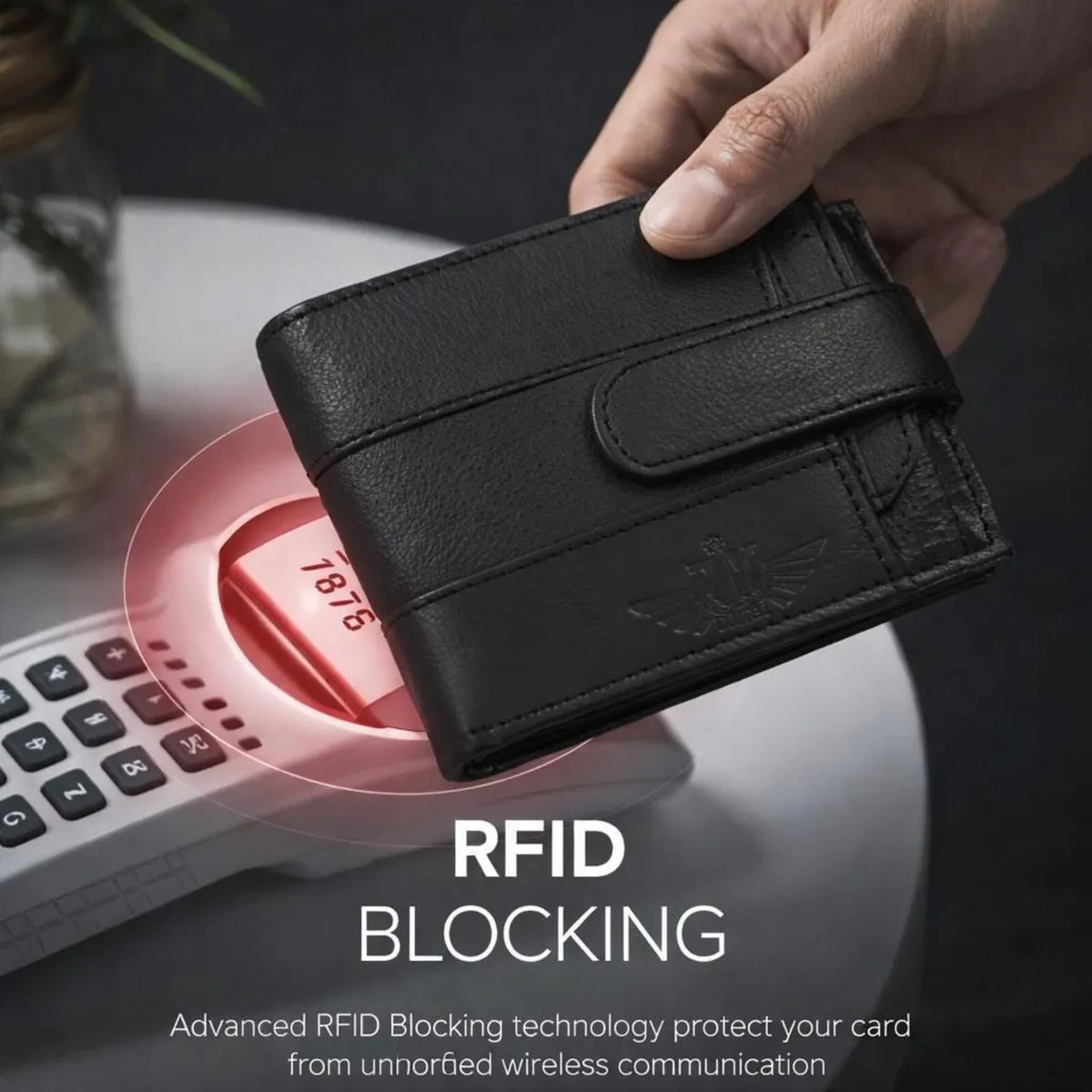 Handmade Genuine Leather Bifold RFID Wallet - Image 4