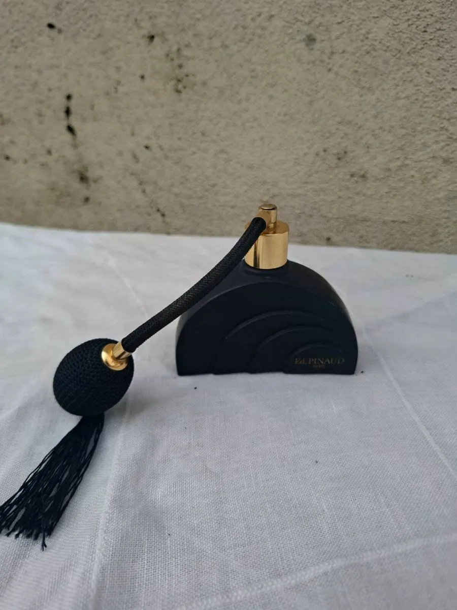 Black vintage perfume spray bottle postage possibl