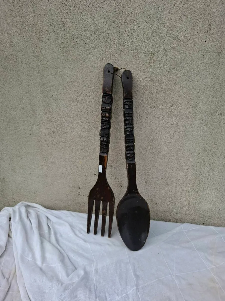60cm wood decorative cutlery