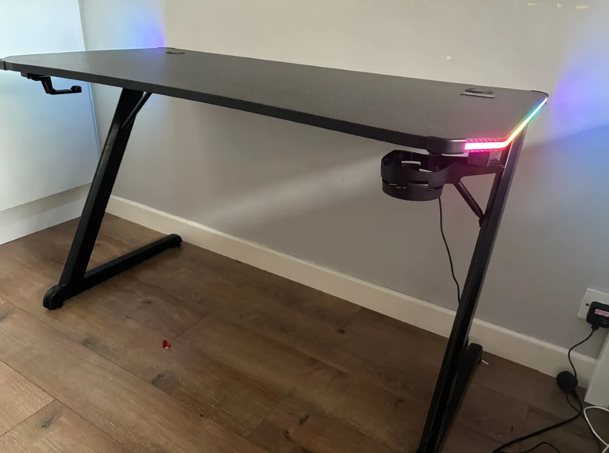 Gaming Desk with RGB Lighting - Image 1